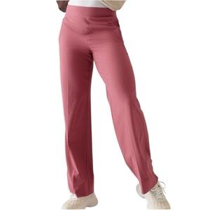 ATHLETA New Brooklyn Heights Wide Leg Trouser Pants Rose Pink Size 6